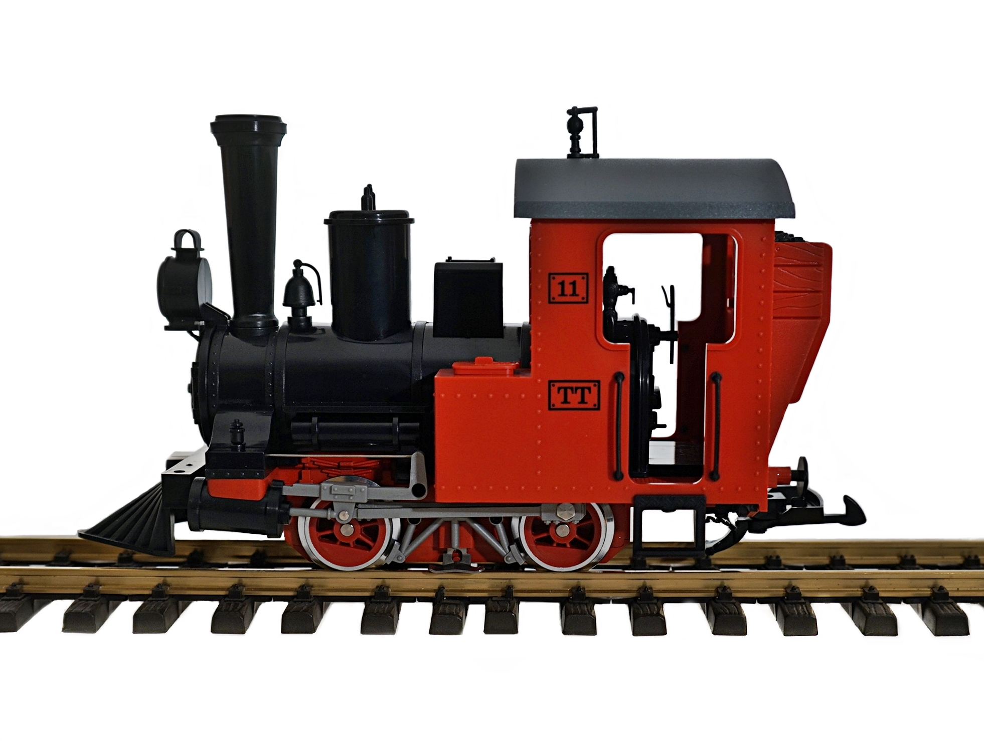 Dampflok TT Feldbahn analog, schwarzrot Spur G Gartenbahn