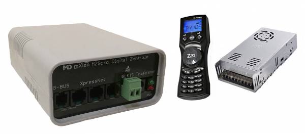 MD-Electronics Set DCC Digitalzentrale 8 A MZS mit WLAN und Netzteil, 24 V, Spur G