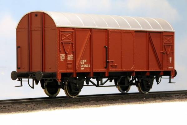 Boerman gedeckter Güterwagen, braun, Spur II (64mm, 1:22,5)