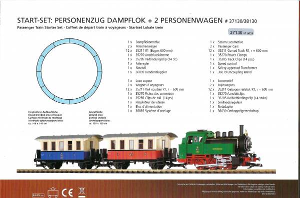 PIKO Beschreibung Start-Set Dampflok 37130 Spur G Gartenbahn