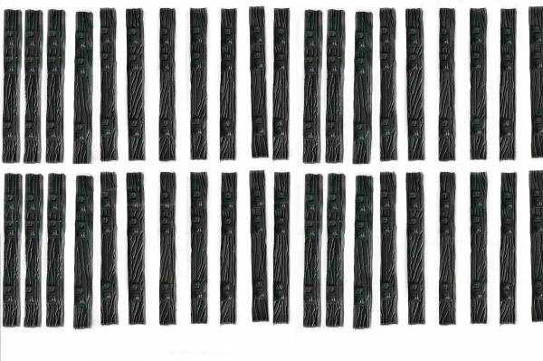 40 Schwellen Holz-Immitation Dreischienengleis Spur II (64mm), Spur 2