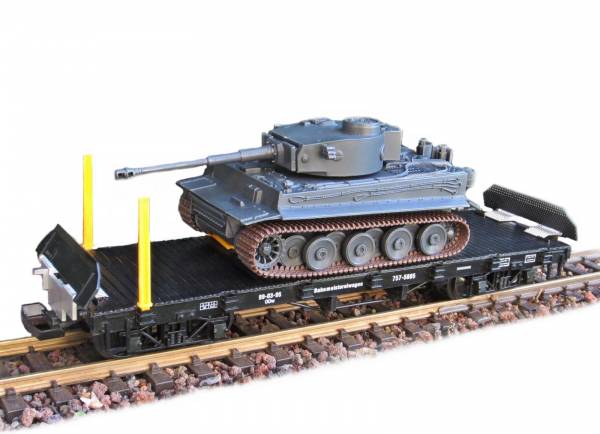 ZENNER Flachwagen mit Panzer Tiger I als Bausatz