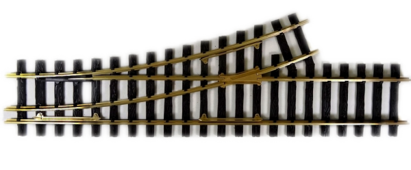 Weiche zur Ausfädelung der Spur 2 (64mm in die Spur 2m (Spur G 045mm) , links R3 aus Regelspur 64mm, Spur 