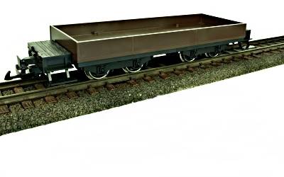 Train-Line45 Niederbordwagen, braun, Metallräder, Spur G