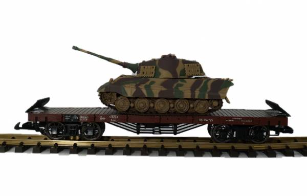 Zenner Flachwagen + Panzer King Tiger der deutschen Wehrmacht, Spur G