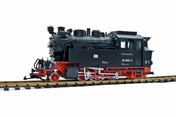 Vlaková lokomotiva HSB BR 996001-4, analogová pohonná jednotka LGB s výkonem z trati, rozchod G