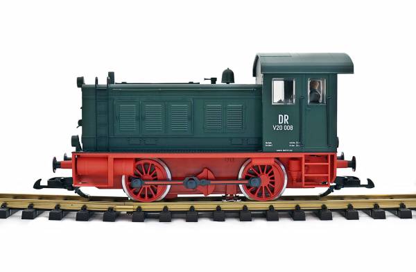 Piko Diesellok V20, grün, umgebaut auf Spur II (64mm) DR, Spur 2