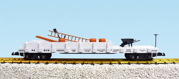 USA-Trains Work Flat Car Arbeitswagen R1822 grau, Spur G