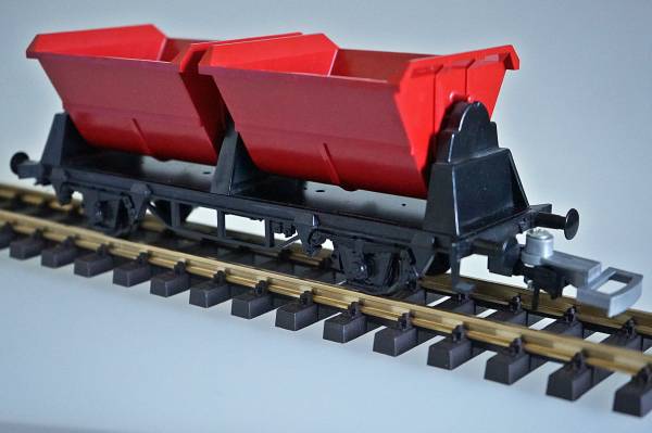 Märklin Kipplorenwagen 5859 gebraucht, Spur 1, neue Zenner Edelstahlrädernt