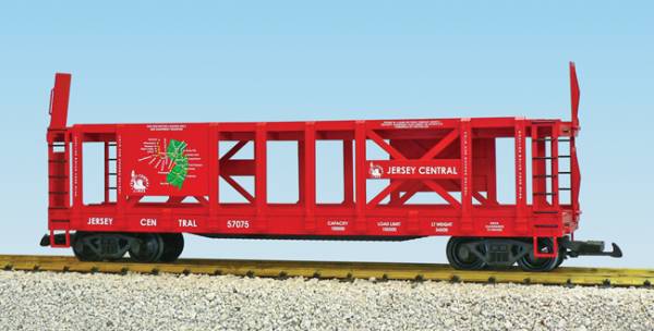 USA-Trains Jersey Central w/Railroad Map Graphic and Two-Tier Auto Carrier ,Spur G