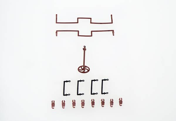 2 Set Bachmann Zurüstteile Güterwagen, Griffe und Bremsspinde,l Spur G Gartenbahn