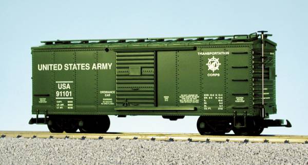 USA-Trains US Army Ordnance Box Car- Green,Spur G