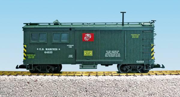 USA-Trains USMC Storage Car - Green ,Spur G