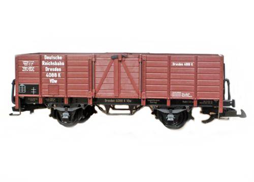 LGB Hochbordwagen L49450-05, Güterwagen der DRG, braun, Spur G Gartenbahn