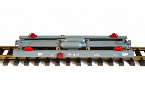 Zenner Rollwagen Spur G, für Spur II (64mm) Wagen, 350mm einfaches Modell, grau