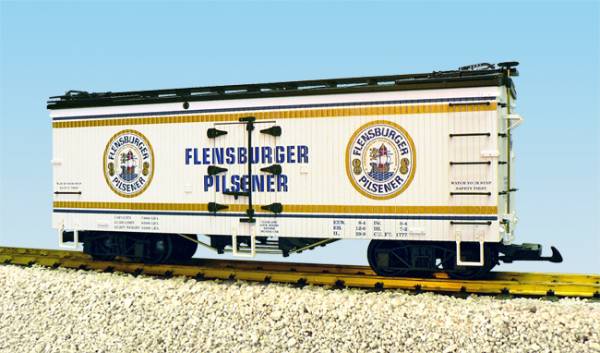 USA-Trains Flensburger Pilsener White w/Blue & Gold Stripes,Spur G