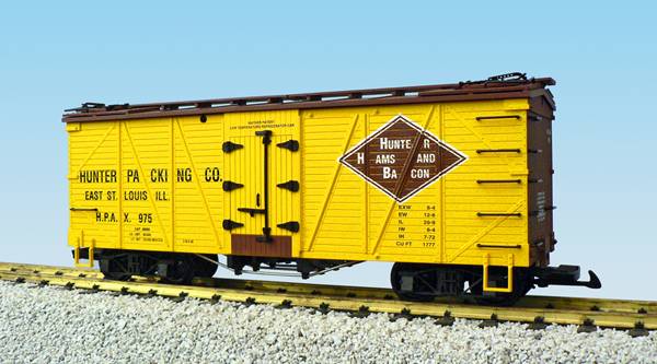 USA-Trains Hunter Packing Co. - Yellow/Brown,Spur G