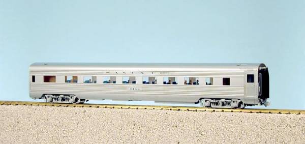 USA-Trains Santa Fe "Super Chief" Coach #4 - Stainless Steel ,Spur G