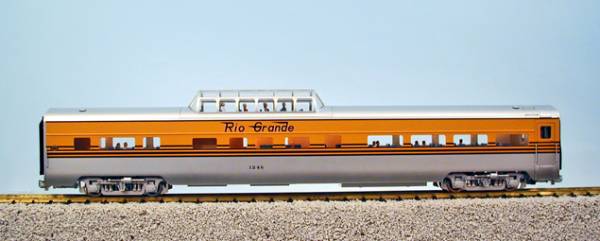 USA-Trains D&RG "Ski Train" Vista Dome #1 - Yellow/Silver ,Spur G