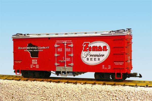 USA-Trains Zeman Beer Red/Silver ,Spur G