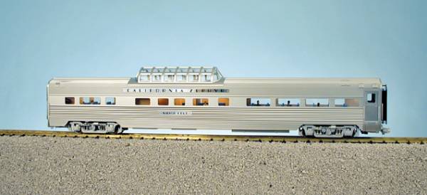 USA-Trains California Zephyr Vista Dome #1 - Stainless Steel ,Spur G