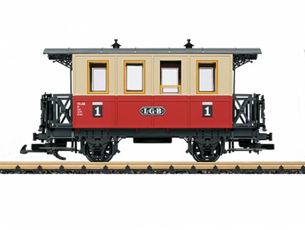 Personenwagen Spur G, rot-beige, Gartenbahn