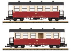 LGB Wagenset HSB 900-484 und 490 rot-beige, 6 Fenster Spur G