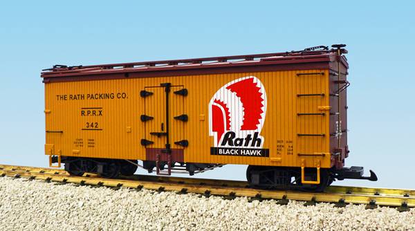 USA-Trains Rath Black Hawk Yellow/Brown,Spur G