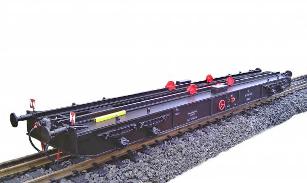 Transportwagen für Loks der Spur G auf Regelspur Gleisen Spur II (64mm)
