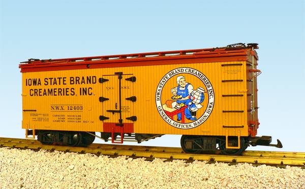 USA-Trains Iowa State Creameries Yellow/Red Oxide,Spur G