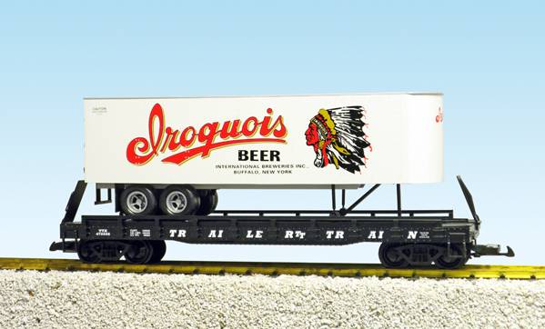 USA-Trains Iroquis Beer – White w/Black Flatcar ,Spur G