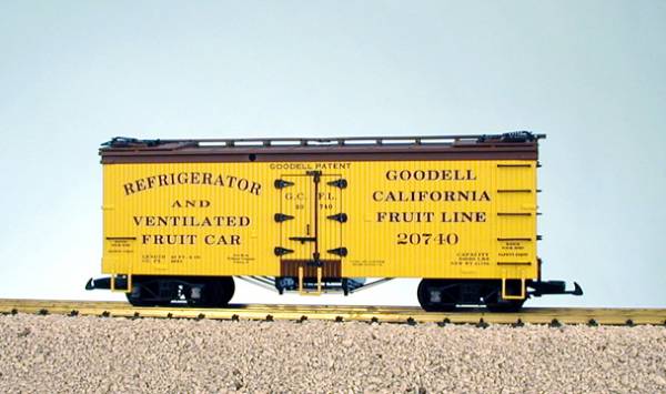 USA-Trains Goodell CA Fruit Line - Yellow/Boxcar Red,Spur G