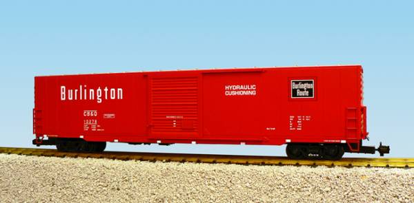 USA-Trains Burlington Route Single Door - Red/Silver,Spur G