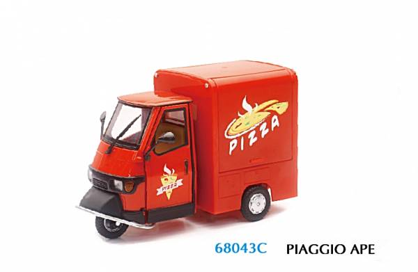 NewRay 1:18 Piaggio APE Pizza rot oder blau