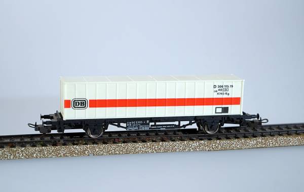 LIMA Güterwagen Containerwagen, DB Spur H0, 1:87, gebraucht, weiß