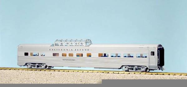 USA-Trains California Zephyr Vista Dome #3 - Stainless Steel ,Spur G