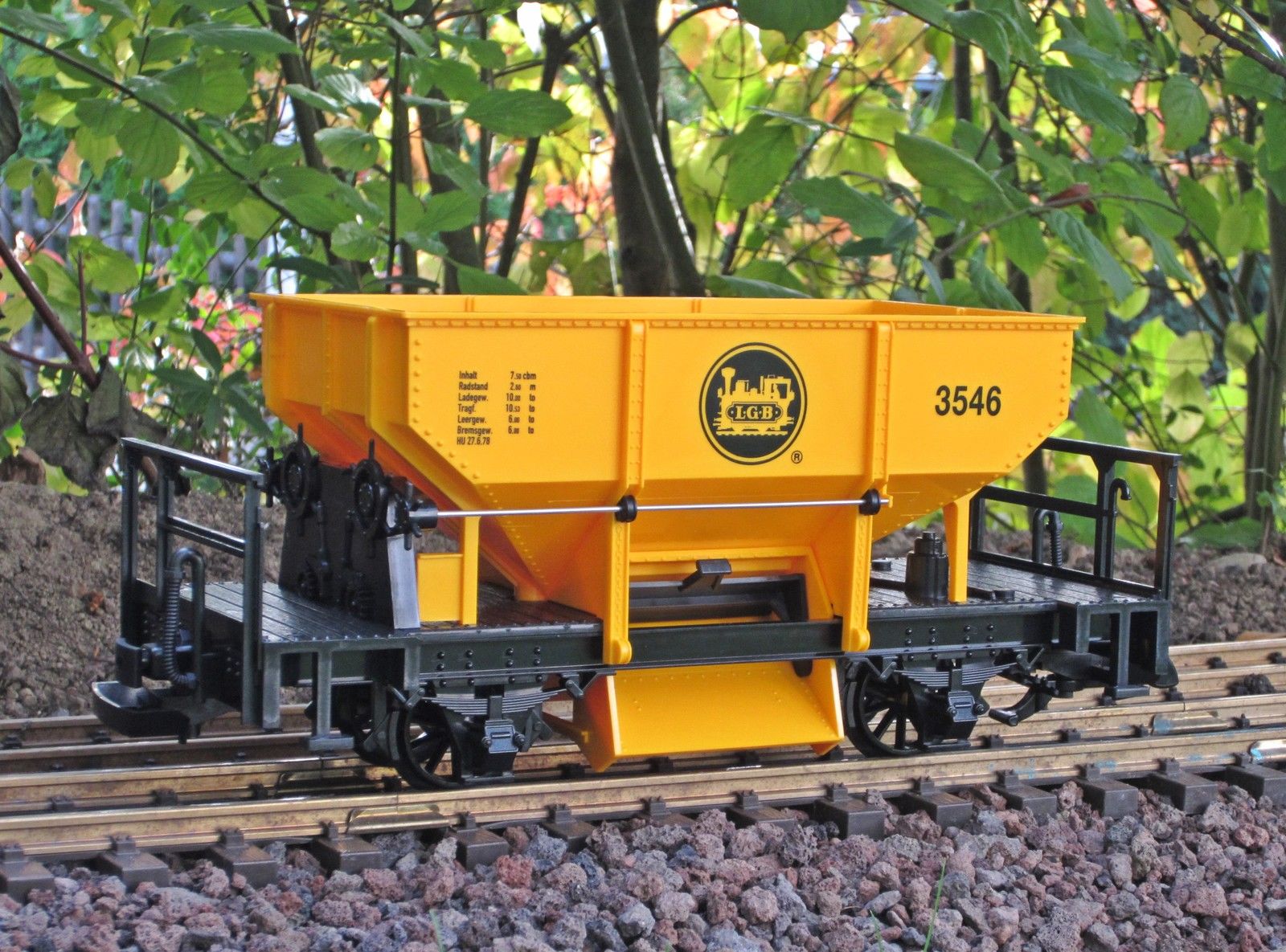 for LGB Flatbed Wagon Goods lüp G Scale Zenner 4 guideline Orange-Yellow 