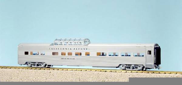 USA-Trains California Zephyr Vista Dome #2 - Stainless Steel ,Spur G