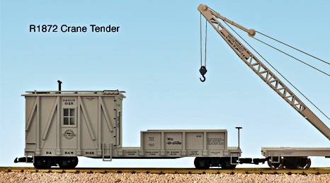 USA-Trains Crain Tender Arbeitswagen grau, Spur G