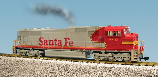 USA-Trains Santa Fe Warbonnet - Red/Silver,Spur G