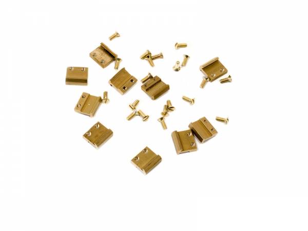 Train Line45 80 piece screw rail connector 15mm Brass Gauge G
