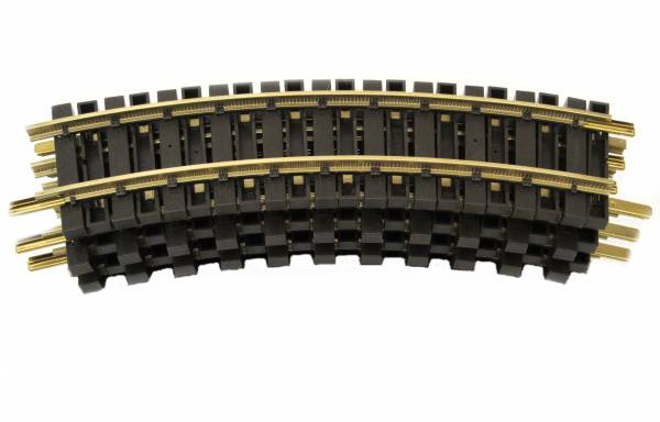 Piko 6 brass tracks, curved, R1 = 600 mm, scale G, compatible with LGB