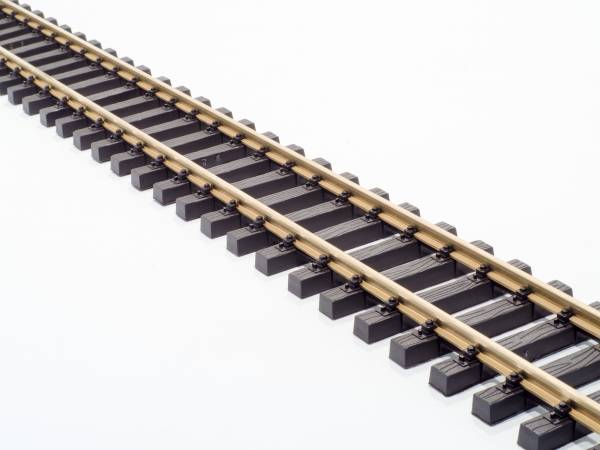 Train Line45 brass track, flex track 1,50m, pre-assembled, incl. Screw connector, 10 pieces, scale G