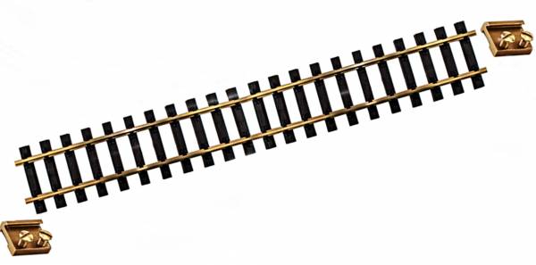 Train Line45 4 brass tracks, straight, L = 600mm