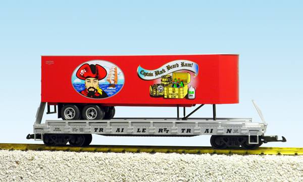 USA-Trains Pirate Brew – Red w/Silver Flatcar ,Spur G