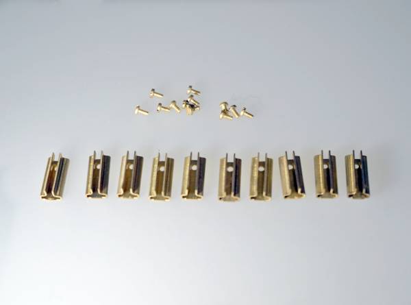 Train Line45 10 connectors with screw M2 brass