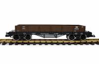 Train low side car, brown, scale G garden rail, stainless steel wheel sets Train low side car, brown, scale G garden rail, stainless steel wheel sets