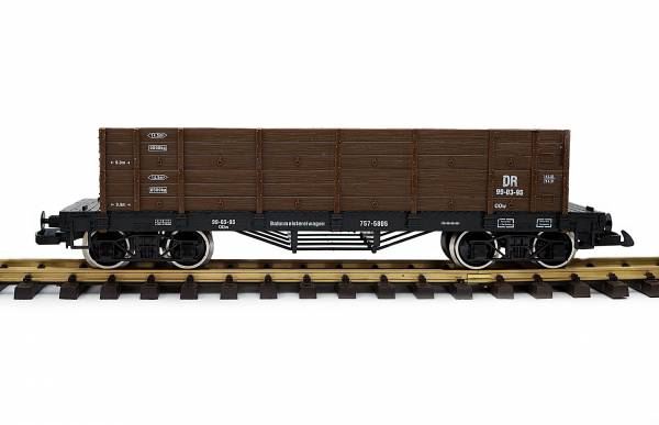 Zenner high-side car Gauge (G scale) brown, stainless steel wheels,scale G