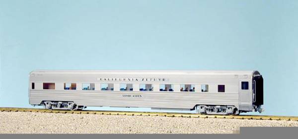 USA-Trains California Zephyr Coach #1 - Stainless Steel ,Spur G