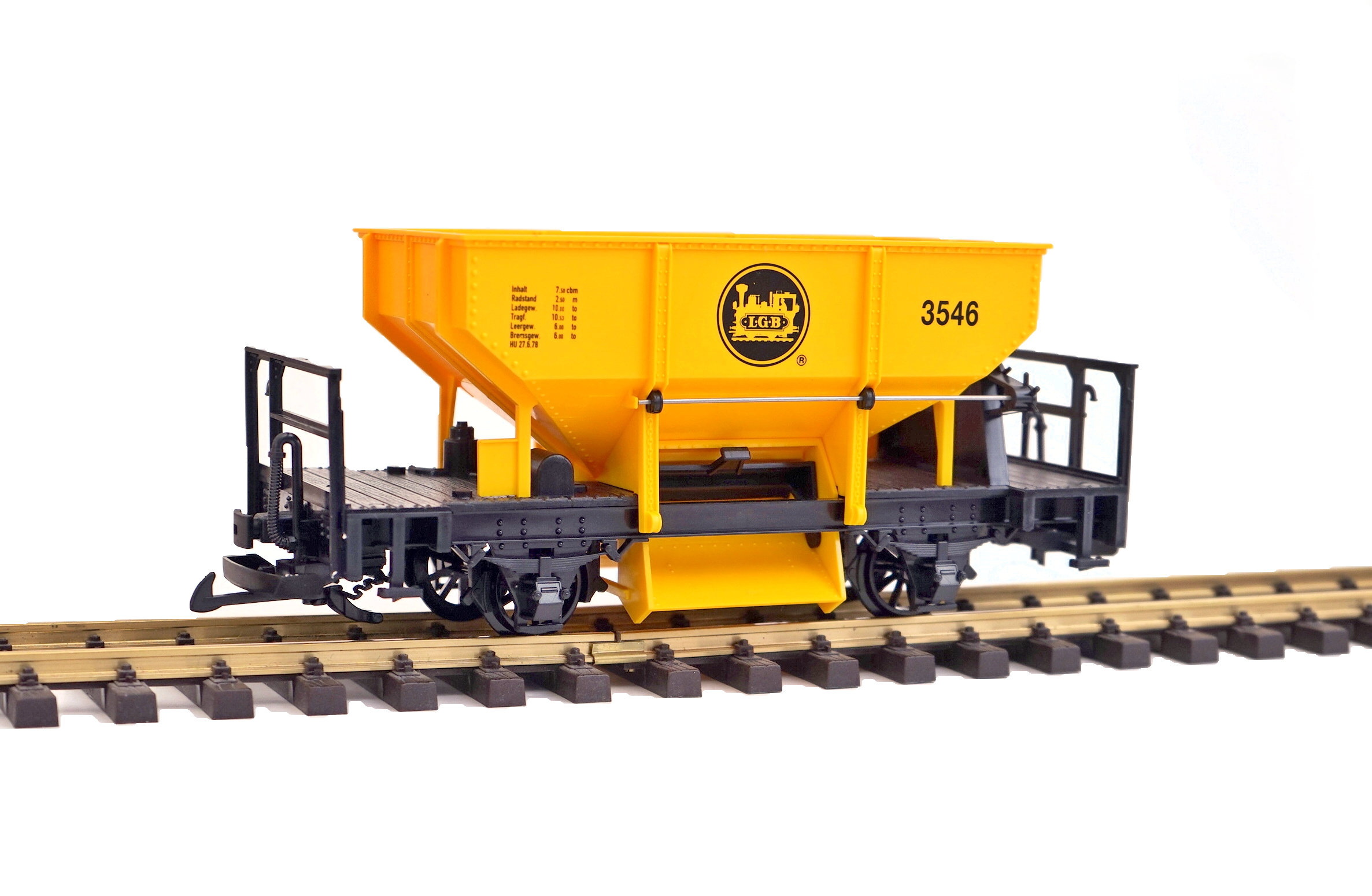 Zenner 4 guideline for LGB Flatbed Wagon Goods lüp Orange-Yellow G Scale 